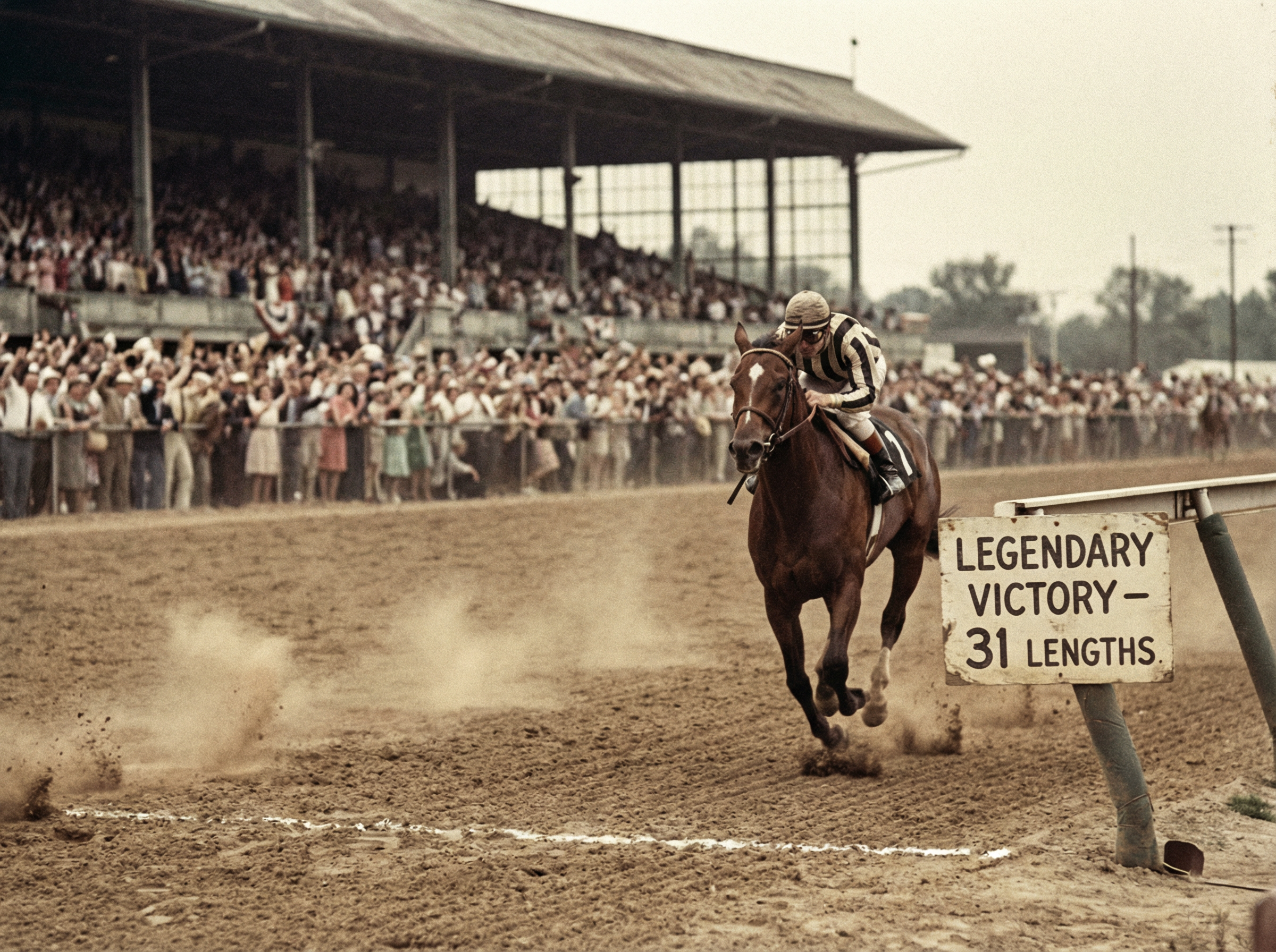 皇冠体育 - 1973年秘书处赢得贝尔蒙特锦标
